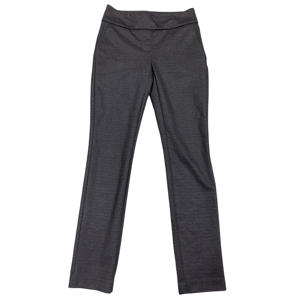 Dalia Womens Gray Textured Pull On Dress Pants Slim Leg Size XS D4969-E2213
